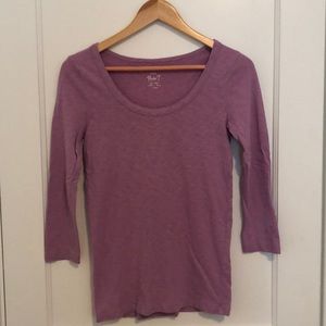 J.Crew Purple Long Sleeve Painter T-Shirt